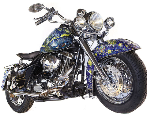 SOLD - Starry Night Custom 1998 Road King Harley Davidson